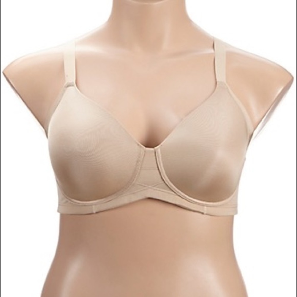 Vanity Fair Beauty Back Full Coverage Wirefree Bra 71267 Size 42DDD Taupe Beige